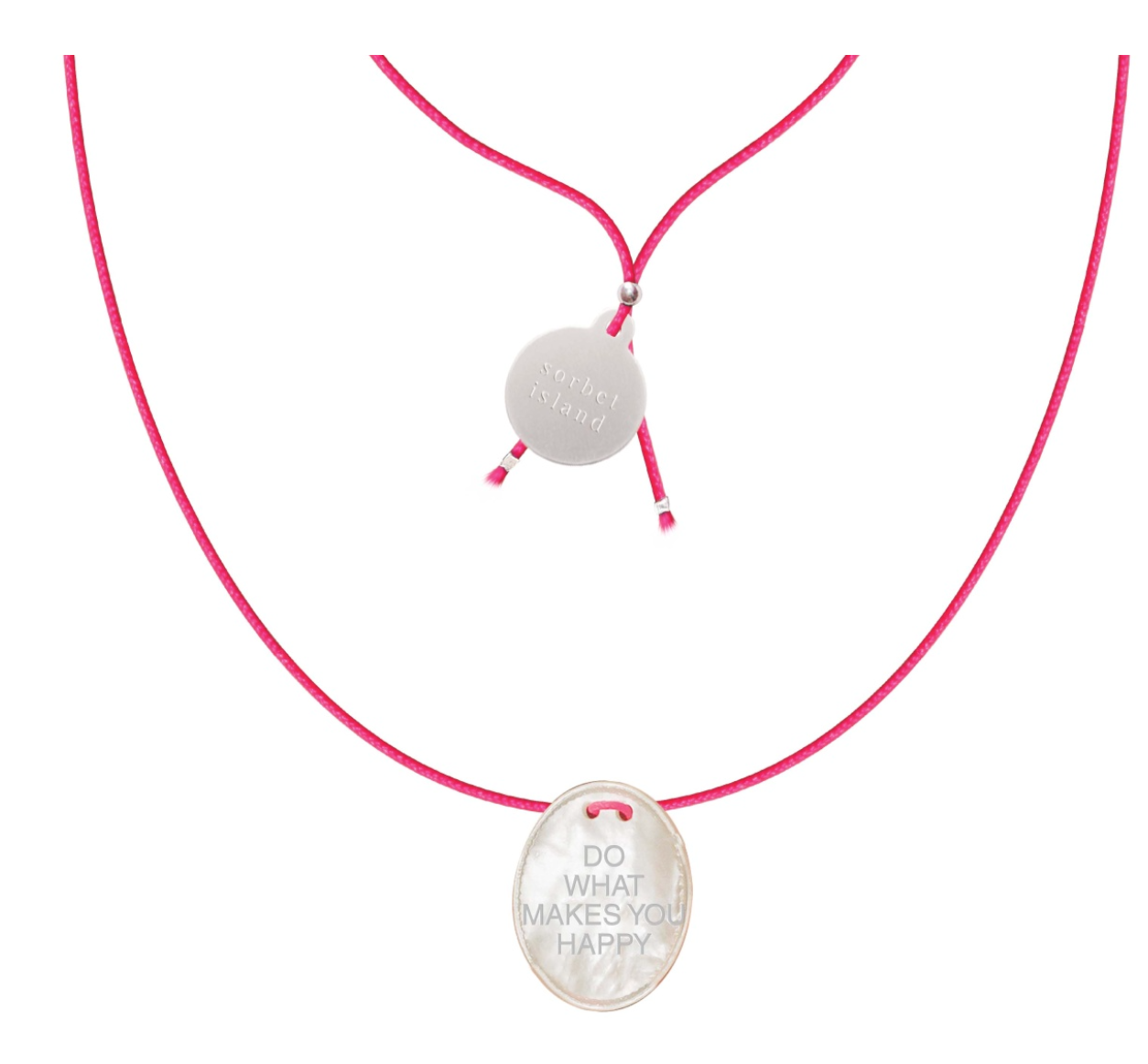 Do What Makes You Happy - Mother Of Pearl Pendant Necklace - Sorbet Island