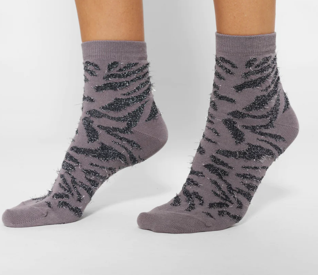 Socks Zebra Warm Taupe - 10DAYS
