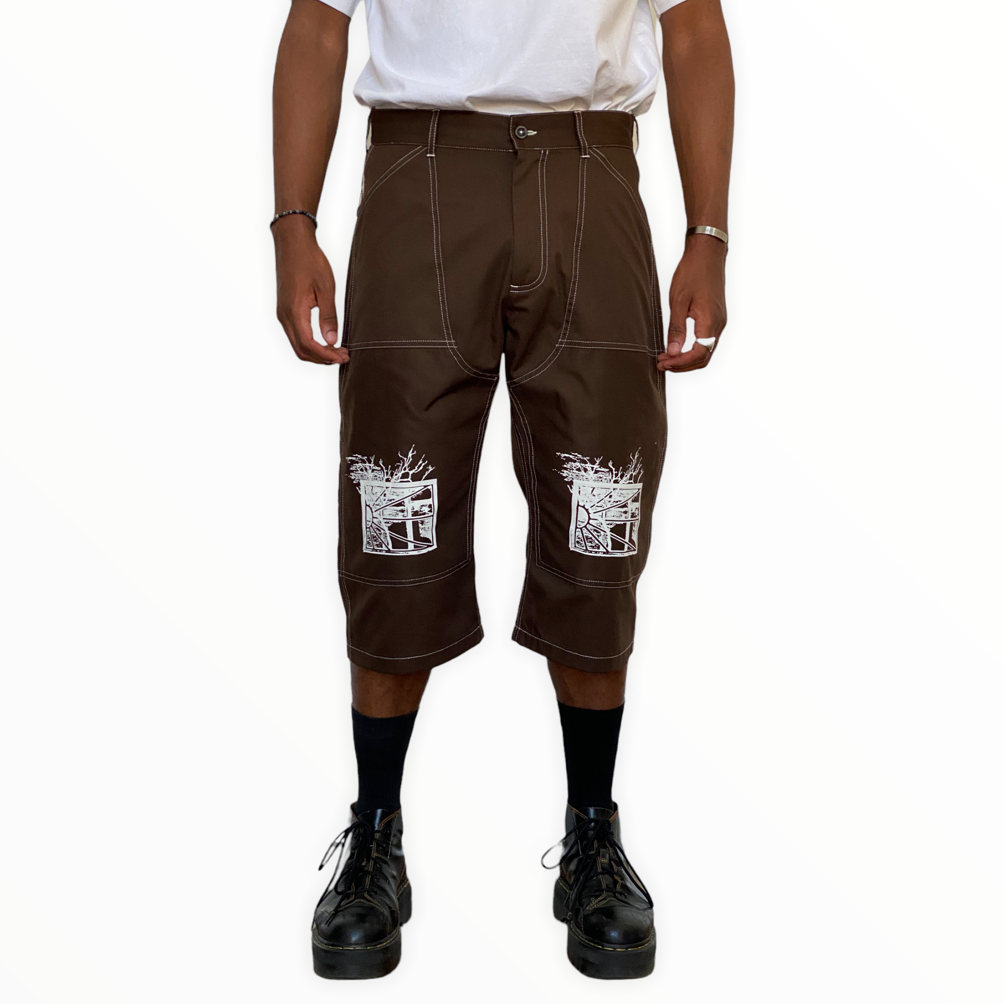 Work Printed Shorts Woven Brown - Rassvet (PACCBET)