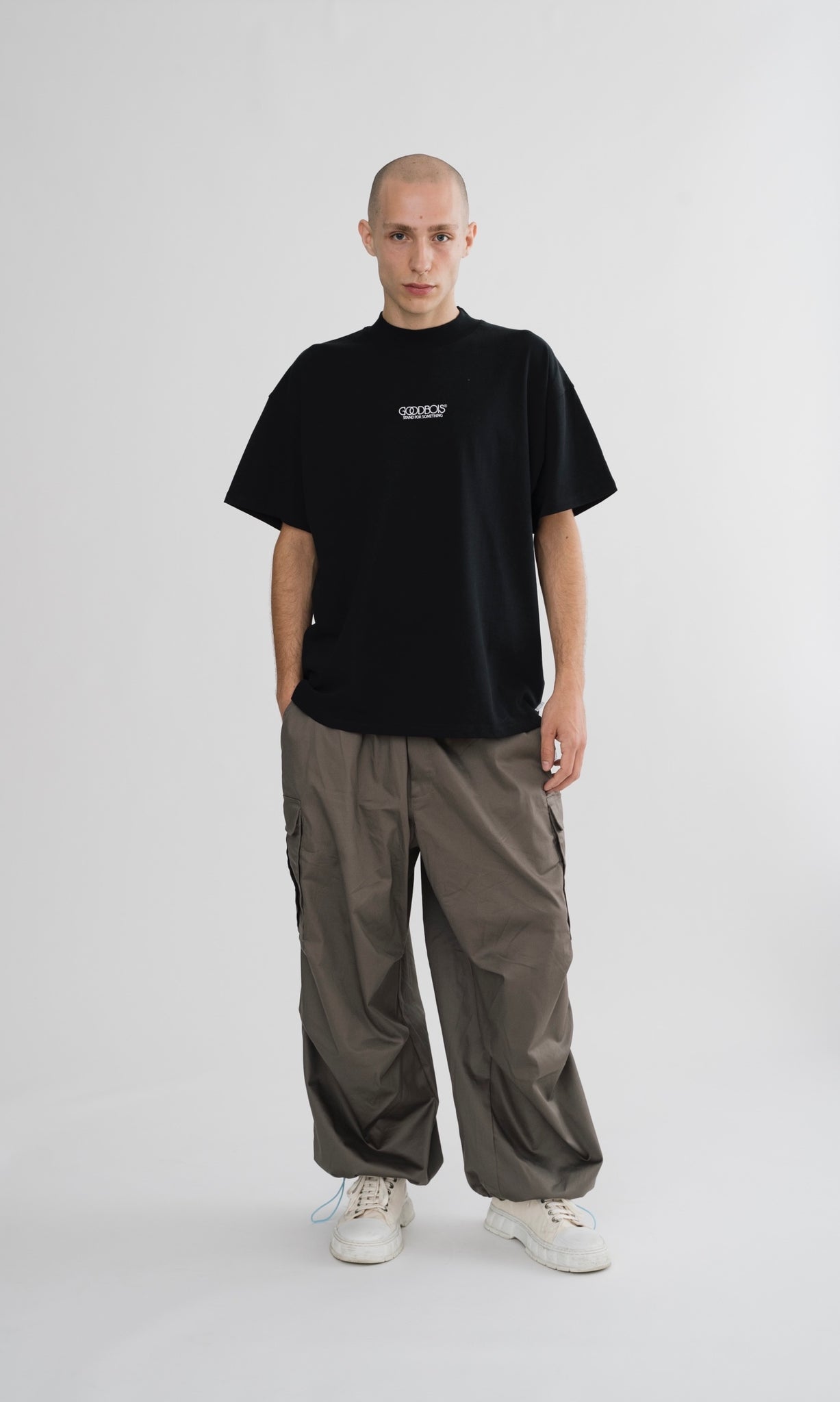 OG Core Mockneck T-Shirt Oversize Black   - Goodbois