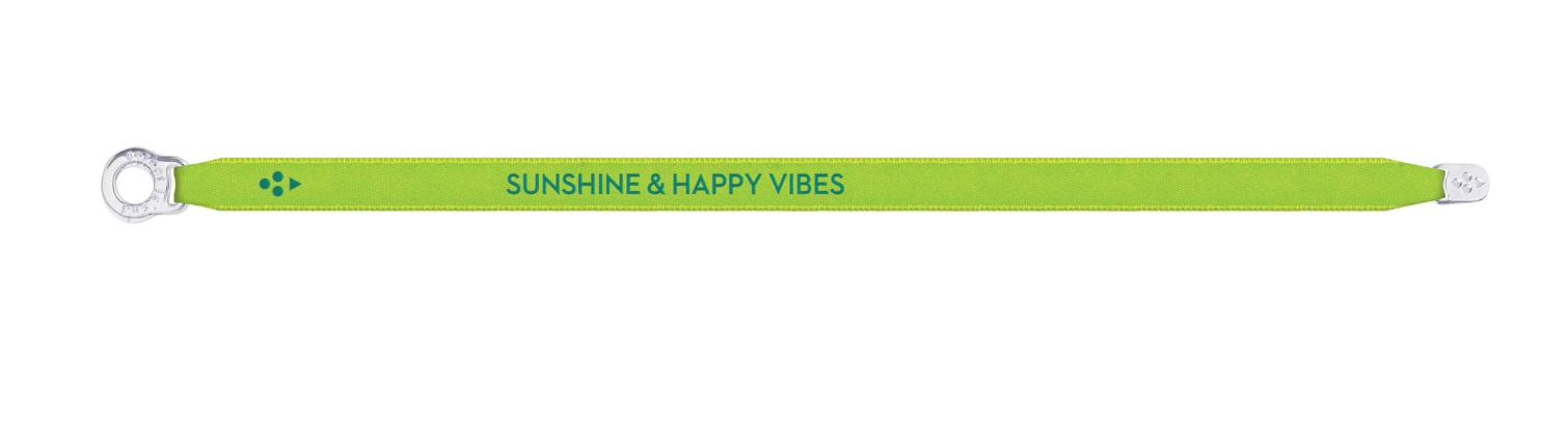 Sunshinbe & Happy Vibes - satin bracelet - neon green -  Sorbet Island