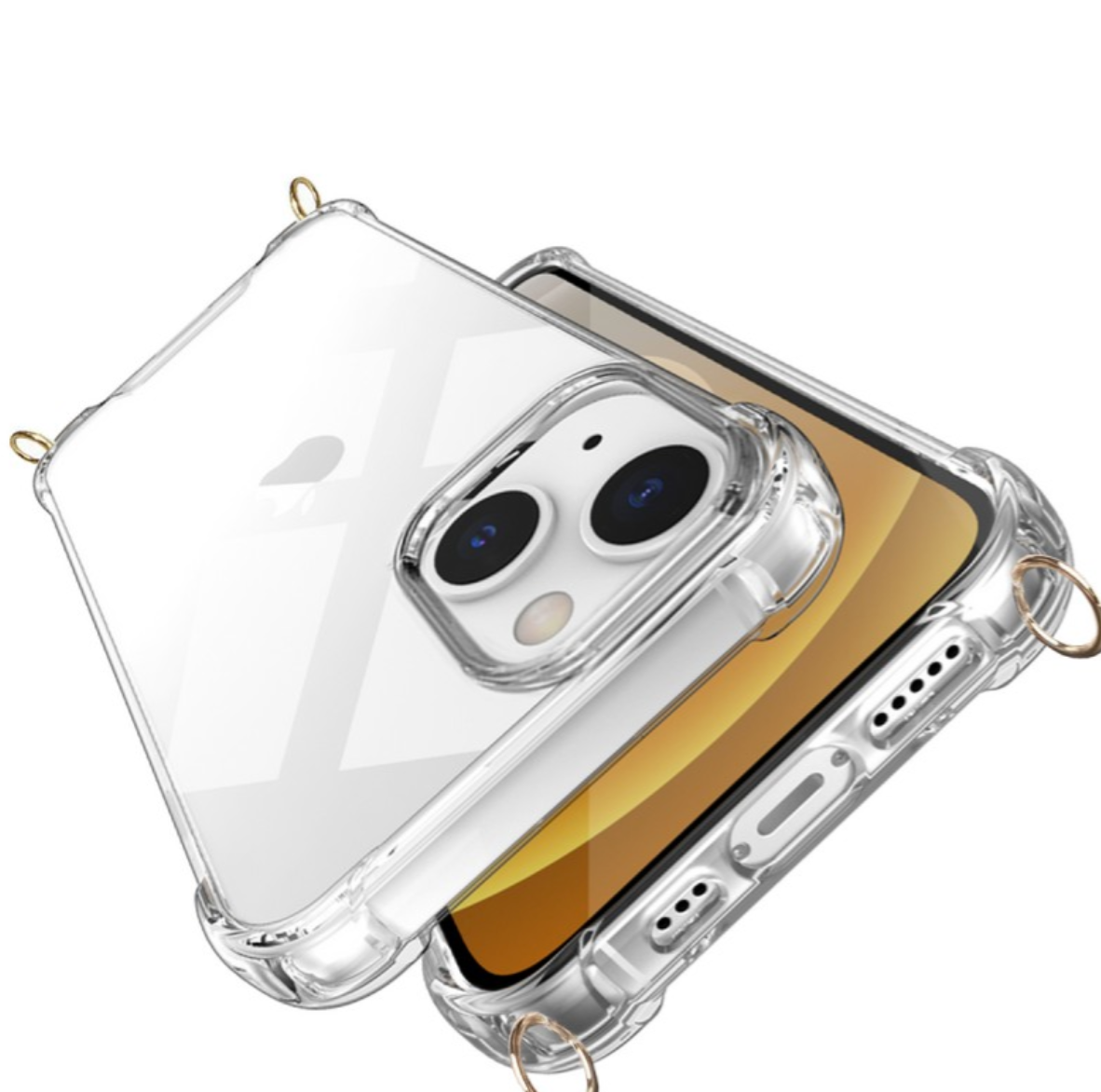 I-Phone 14/ 14Pro/ 14 Pro Max - Case mit silbernen Ring zum Aufhängen
