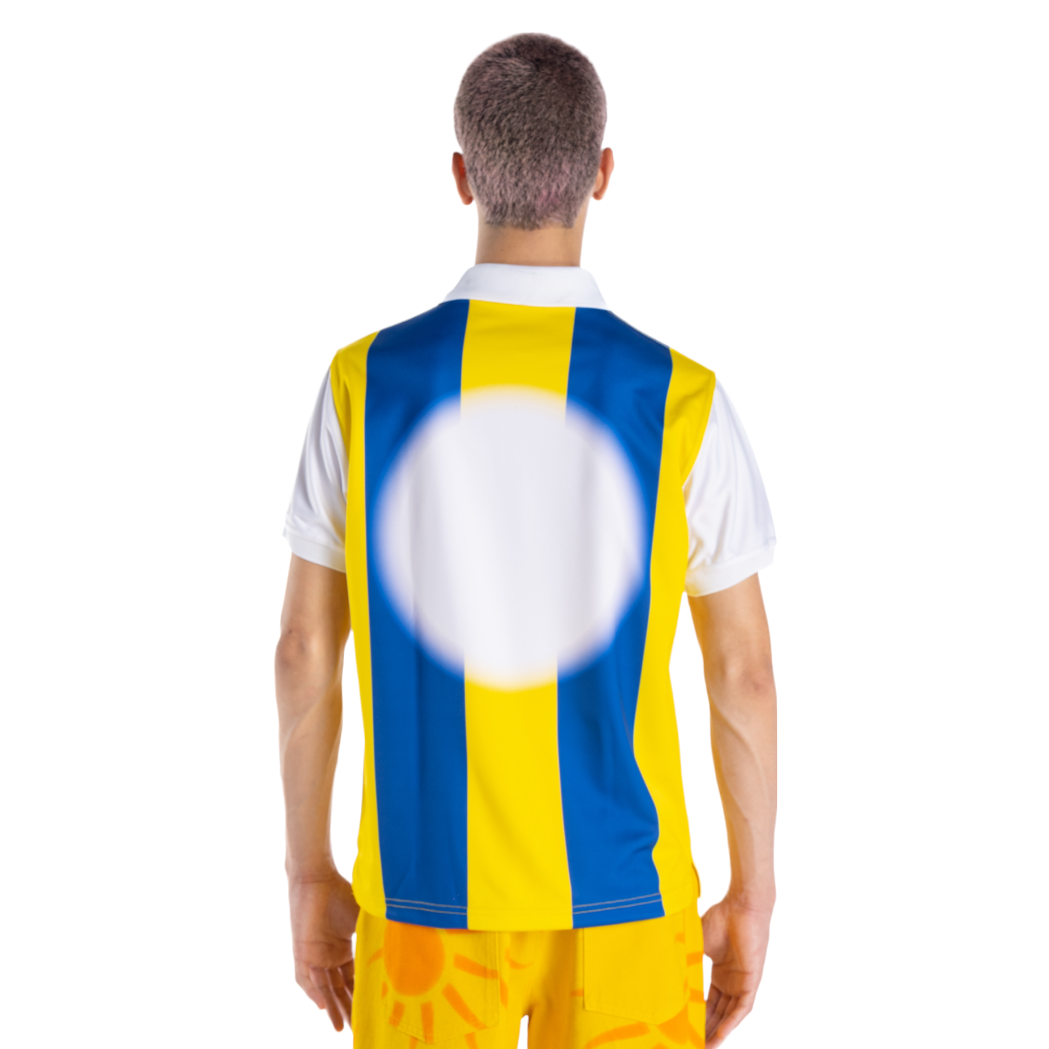Unisex Football Polo Shirt Blue/Yellow - Liberal Youth Ministry