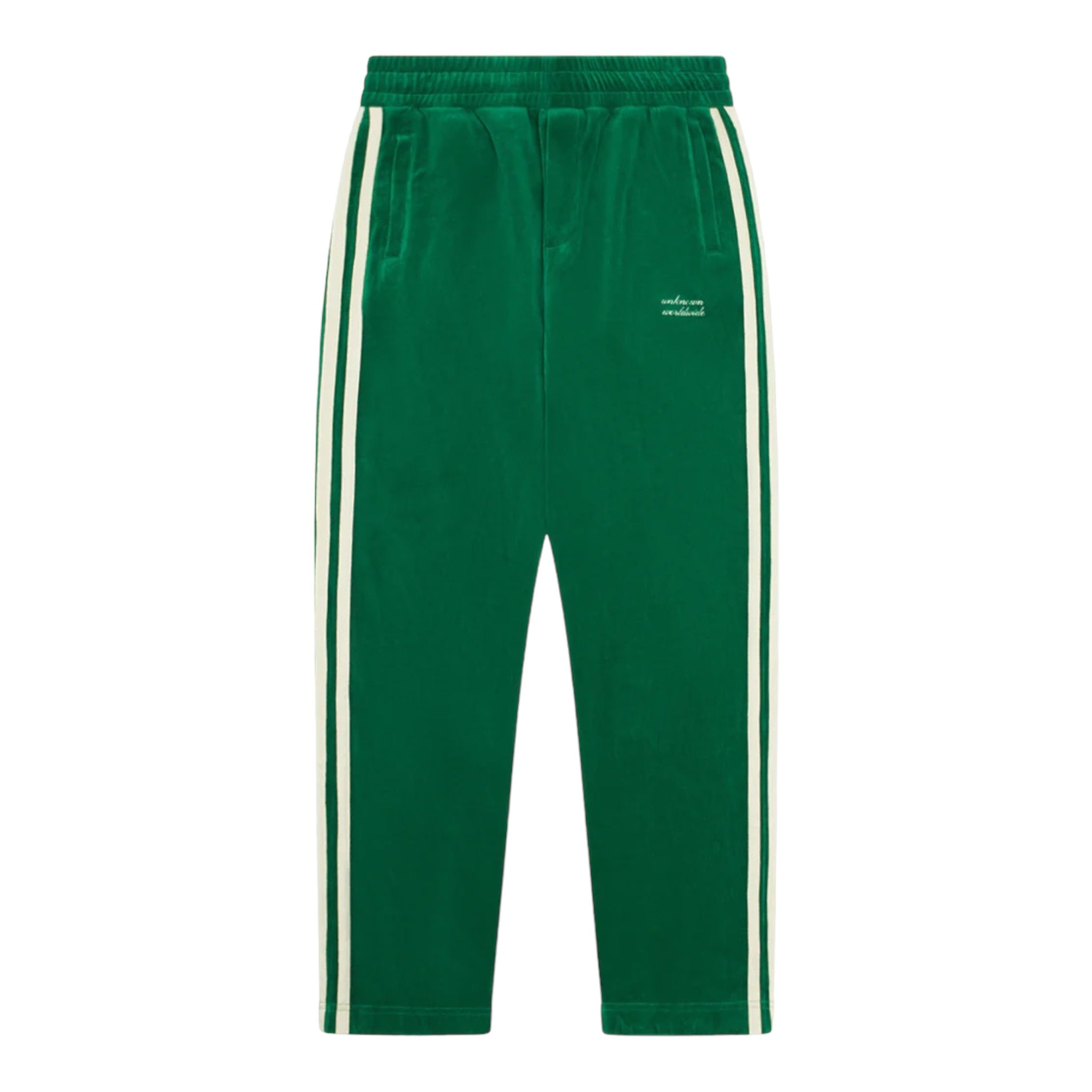 Green Velour Track Pants  - Unknown London